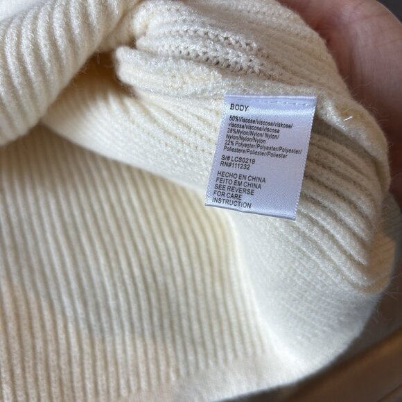 Lucca Women’s V Neck Sweater Polo Collar Size XS Beige Academia Neutrals Capsule - Picture 10 of 14